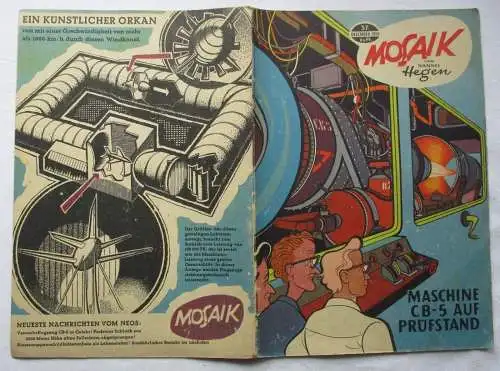 Mosaik Hannes Hegen Digedag Nr. 37 von 1959 Maschine CB-5 auf Prüfstand (132944)