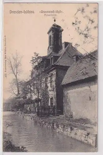 07060 Ak Dresden Löbtau Pulvermühle Grossstadt-Idyll um 1910