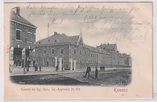 26029 AK Kamenz (Kamjenc) - Kaserne des kgl. sächs. Infanterie-Regiments No. 178