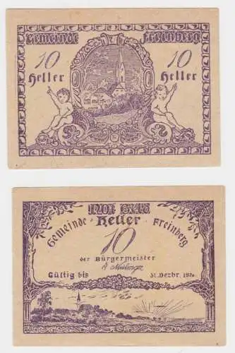 10 Heller Banknote Notgeld Gemeinde Freinberg (143681)