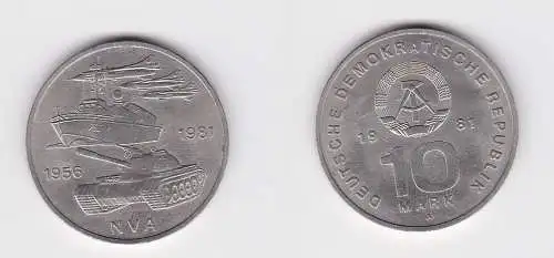 DDR Gedenk Münze 10 Mark 25 Jahre Nationale Volksarmee NVA 1981 (143229)