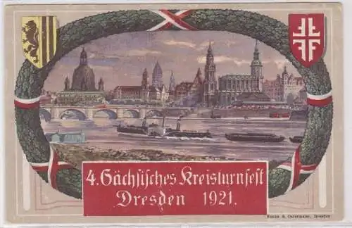 902498 Ak 4.Sächsisches Kreisturnfest Dresden 1921