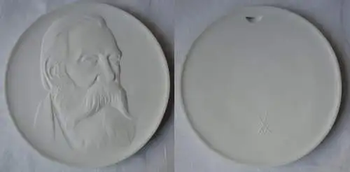 Meissner Porzellan Medaille Personenmedaille Friedrich Engels Ø 15 cm (163524)
