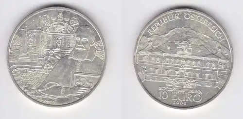 10 Euro Silbermünze Österreich 2004 Schloss Hellbrunn (155395)
