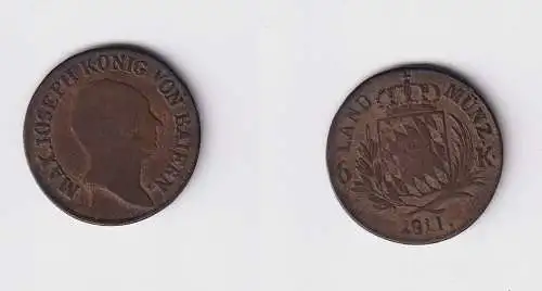 6 Kreuzer Silber Münze Bayern 1811 (153624)
