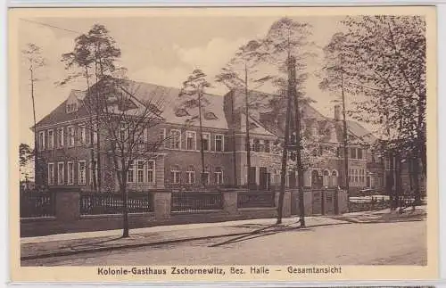 93306 Ak Kolonie Gasthaus Zschornewitz Bez.Halle Gesamtansicht 