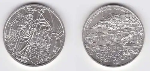 10 Euro Silbermünze Österreich 2006 Benetiktinerinnenabtei Nonnberg (155288)