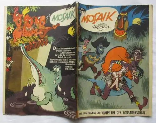 Mosaik Hannes Hegen Digedag Nr. 10 von 1957 Kampf um den Korsarenschatz (141584)