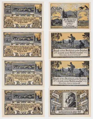4 Banknoten Notgeld Stadt Eschershausen 1921 (137514)