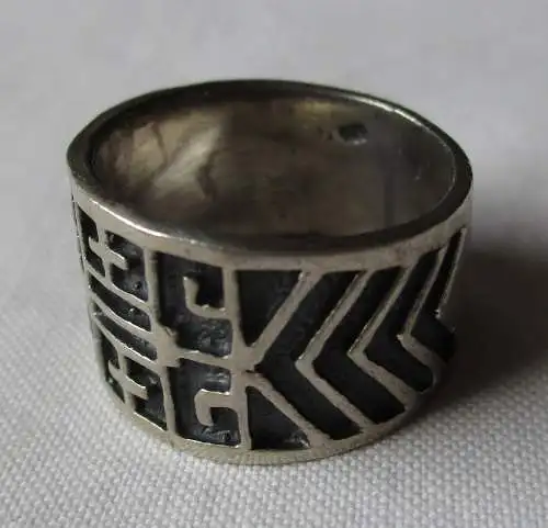 charmanter 925er Sterling Silber Damen Ring mit verzierter Ringschiene (142311)