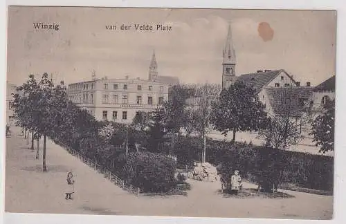 53038 Ak Winzig Wińsko in Schlesien van der Velde Platz 1919