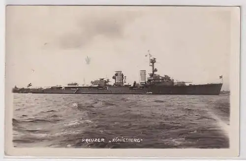 04016 Foto Ak Kreuzer "Königsberg" um 1930