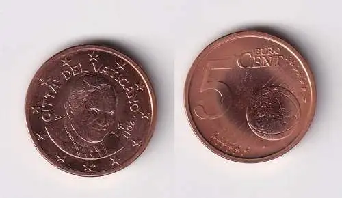 5 Cent Kupfer Münze Vatikan 2011 Papst Benedikt XVI. (157807)