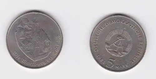 DDR Gedenk Münze 5 Mark Die Wartburg bei Eisenach 1982 (143606)