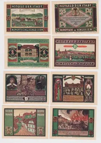 4 x  Banknoten Notgeld Stadt Nimptsch Niemcza 1921  (164234)