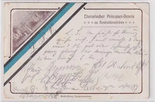 907319 Studentika Ak Literarischer Primaner Verein zu Neuhaldensleben 1907
