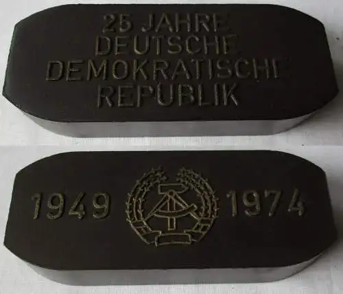 DDR Sammler Brikett 25 Jahre Deutsche Demokratische Republik 1949 1974 (113631)