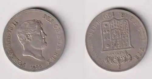 Silber Münze Italien Sizilien 120 Grana 1855 Ferdinand II. (152789)