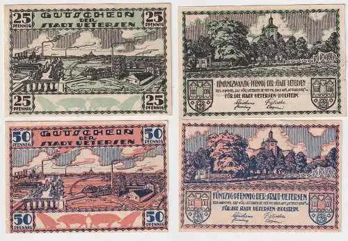 2 Banknoten Notgeld Stadt Uetersen Holstein (112161)