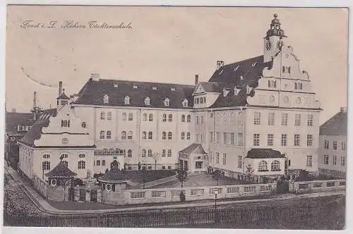 58059 Ak Forst in der Lausitz höher Töchterschule 1912
