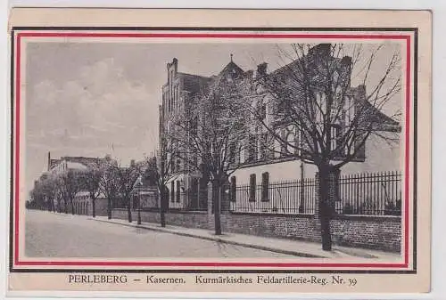 903688 Ak Perleberg Kasernen Kurmärkisches Feldartillerie Reg.Nr.39, um 1915