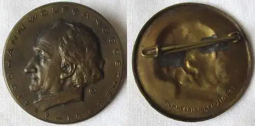 Abzeichen Johann Wolfgang Goethe 1749-1949 Wilhelm Helbing Leipzig (138572)