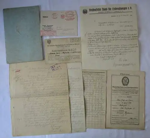 Urkunde Deutsches Turn-& Sportabzeichen für Frauen DRL 1933 Weißenfels (167890)