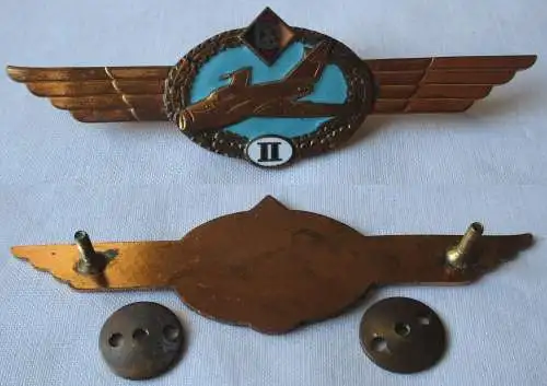 DDR Klassifizierungsabzeichen Flugzeugführer Stufe II späte Fertigung (164255)