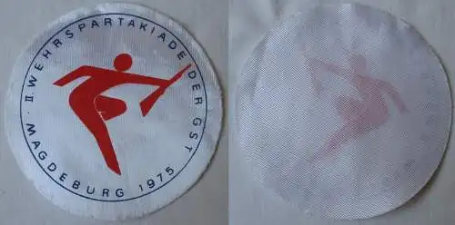 DDR Aufnäher II. Wehrspartakiade der GST Magdeburg 1975 (164530)
