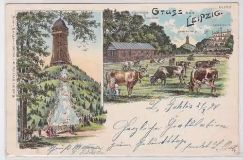 28536 Künstler Ak Bruno Bürger No. 393 - Gruss aus Leipzig 1898