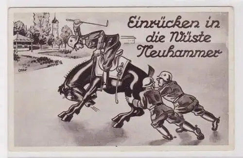 903720 Humor Ak Einrücken in die Wüste Neuhammer am Queis Świętoszów 1933