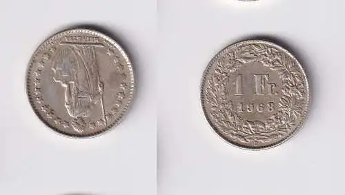 1 Franken Silber Münze Schweiz 1963 B (160204)