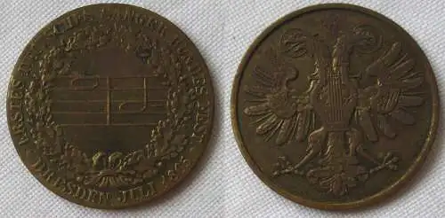 Medaille Erstes deutsches Sängerbundesfest Dresden Juli 1865 (164031)