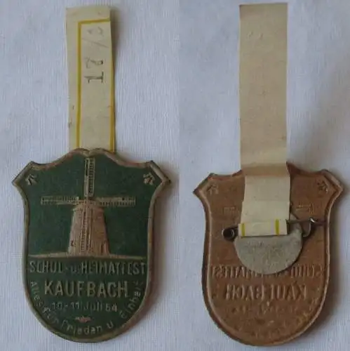DDR Abzeichen Schul- und Heimatfest Kaufbach 10.-11. Juli 1954 (114564)