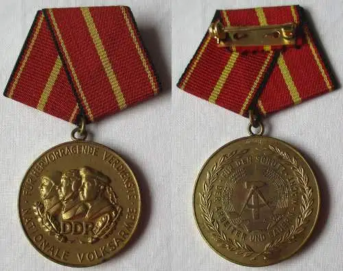 DDR Verdienstmedaille NVA Nationale Volksarmee Gold MUSTER Bartel 145 (154917)