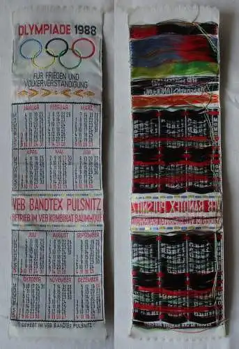 DDR Stoff Kalender 800 Jahre Aue Festwoche vom 24. Juni - 1. Juli 1973 (164359)