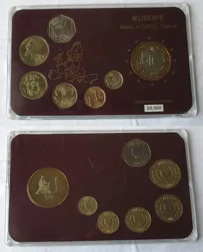 KMS Kursmünzensätze Zypern letzte Umlaufmünzen in 1-50 Lira (146801)