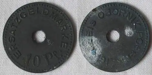 10 Pfennig Zink Notgeld Münze Kreis Obornik (Posen) 1917 Ersatzgeldmarke /164161