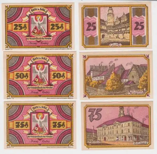 3 Banknoten Notgeld Kaufmännischer Verein Oels ohne Jahr (151674)