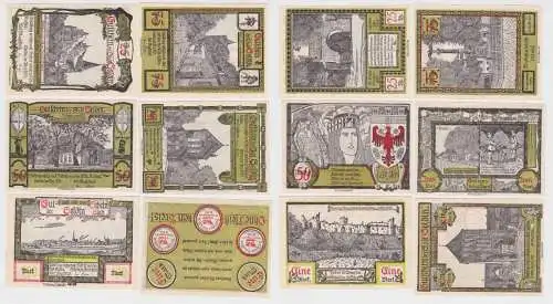 6 Banknoten Notgeld Stadt Soldin Mysliborz 1921 (163805)