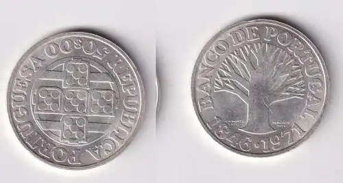 50 Escudos Silbermünze Portugal 125 Jahre Bank-Portugal 1971 (161539)