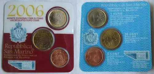 Repubblica di San Marino Kursmünzensatz KMS 5 Cent - 1 Euro 2006 (149395)