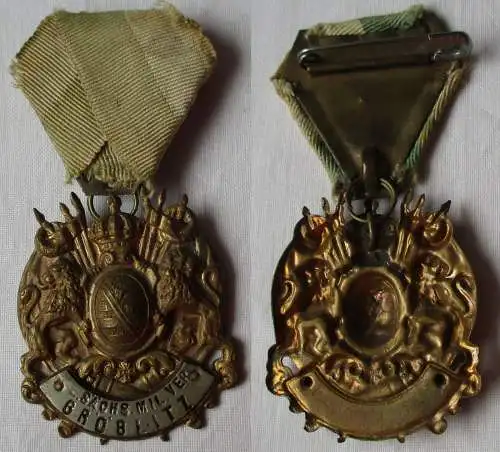 Abzeichen K.S.M.V. königlich sächsischer Militärverein Gröblitz um 1920 (151868)