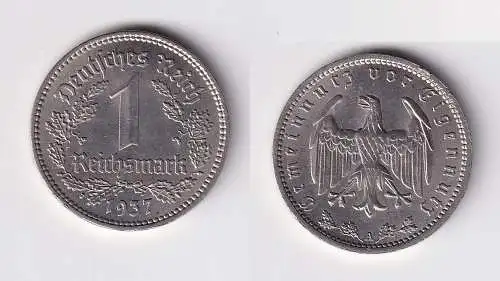 1 Mark Nickel Münze III.Reich 1937 A Jäger Nr. 354 vz (162359)