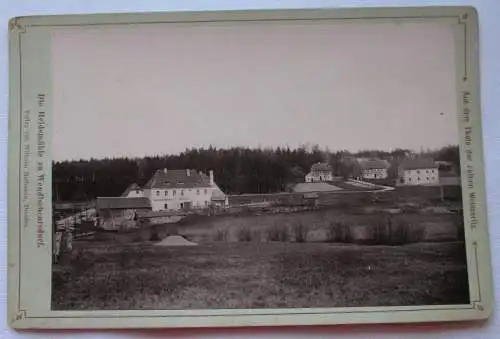 großes Kabinettfoto Heidemühle Wendischcarsdorf um 1910 (11999)
