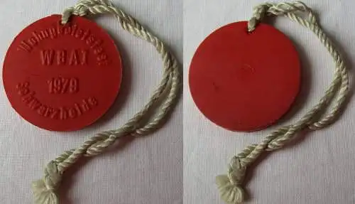 DDR Abzeichen Wohngebietefest Schwarzheide WBA I 1979 (150387)