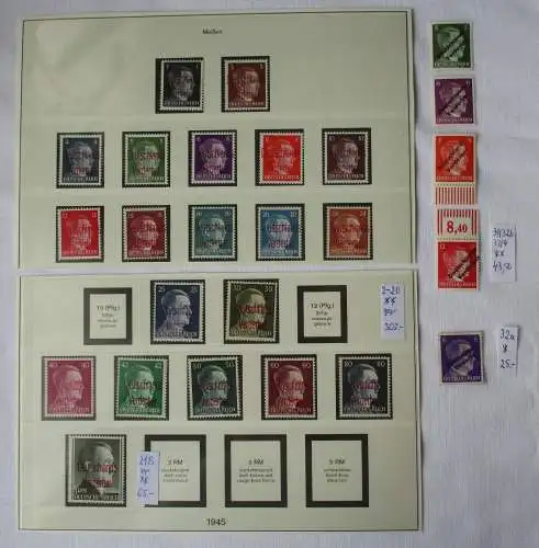 Lokalausgaben Meißen 1945 Mi 2-21 + 31-34 postfrisch ** BPP Zierer gepr (134543)
