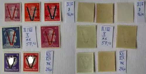 Lokalausgaben Saulgau 1945 Mi VIII + X + XVI + XIX postfrisch ** (133177)