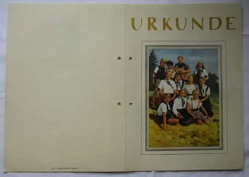 DDR Urkunde Durchführung Froher Ferientage für alle Kinder Berlin 1955 (164718)