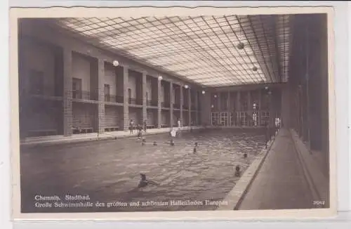 904966 AK Chemnitz - Stadtbad, Große Schwimmhalle, größtes Hallenbad Europas